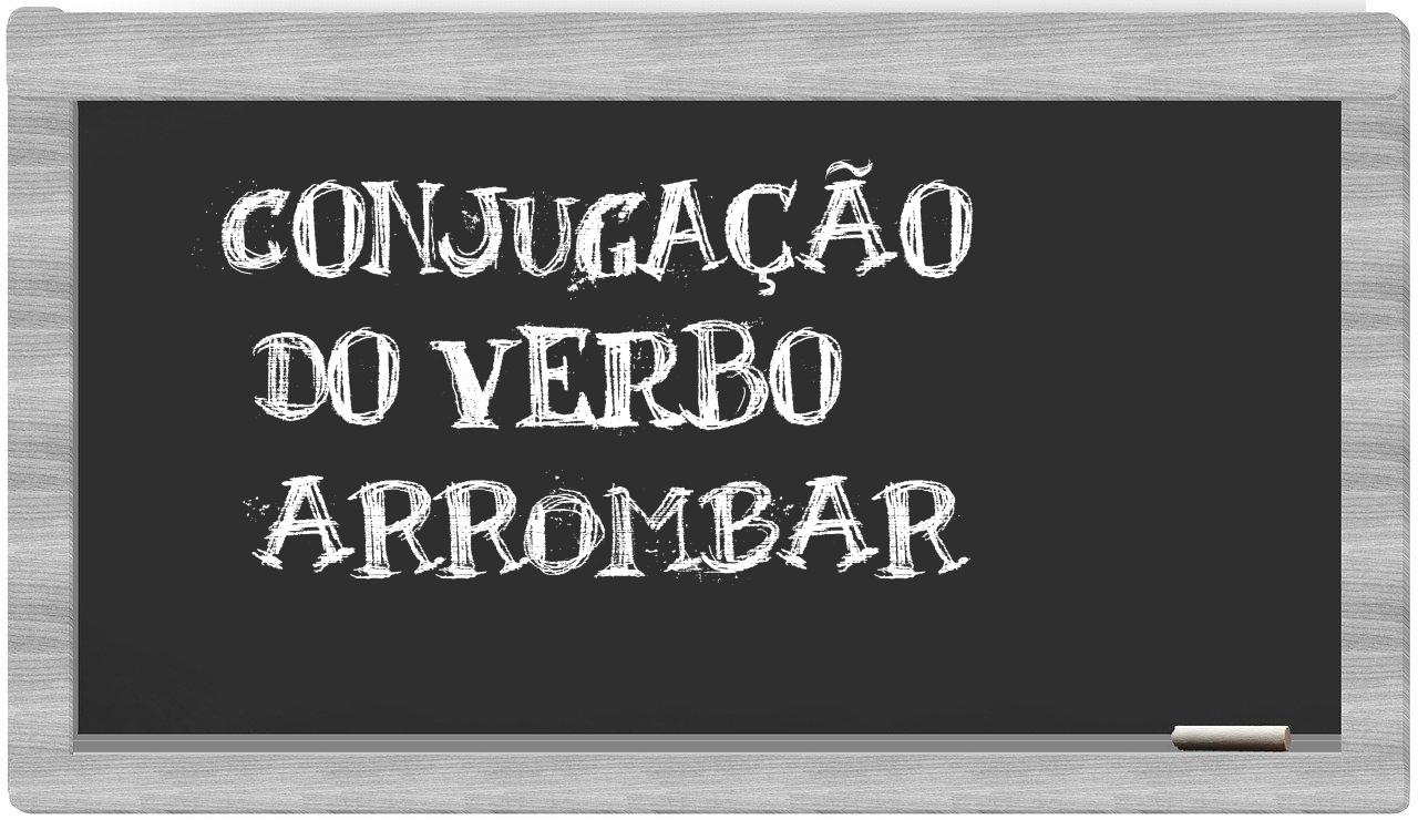 ¿arrombar en sílabas?
